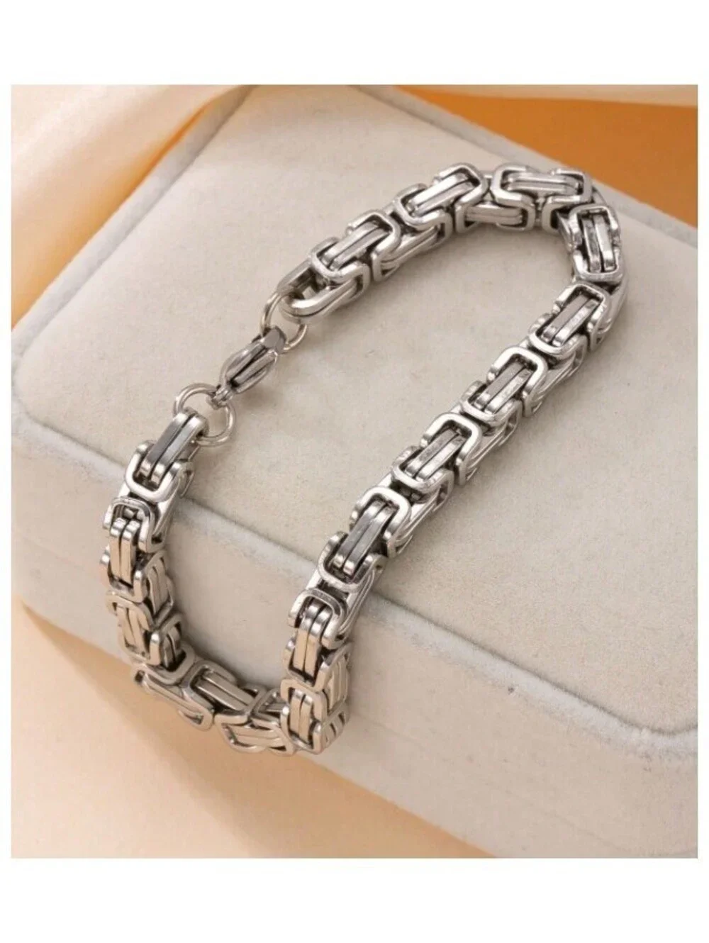 Square byzantine - Bracelet - Silver - 8